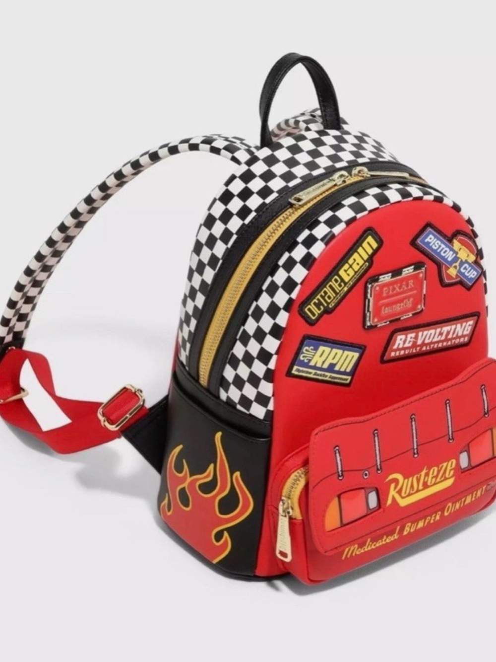 Cars Red Rust-eze Patch Mini Backpack - Picture 3 of 5
